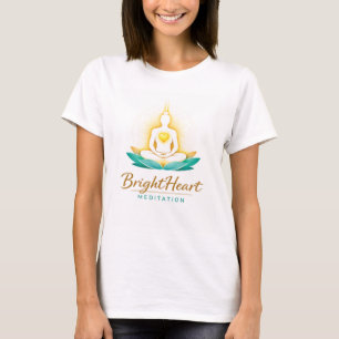 T-shirt met vrouwelijk Brightheart-meditatielogo