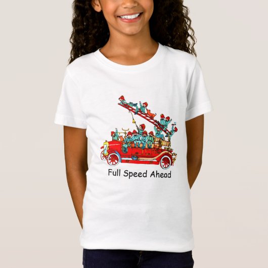 T-shirt met vuurmotor (Voorkant)