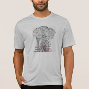 T-shirt met waarschuwing voor bedreigde olifanten