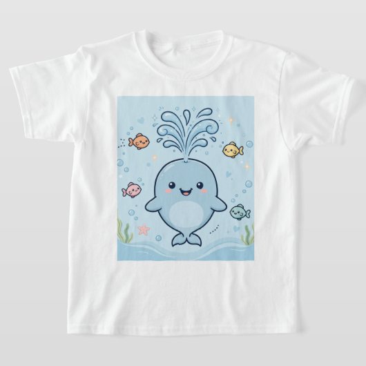 T-shirt met walvisontwerp (Laagn)
