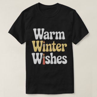 T-shirt met warme winterwensen