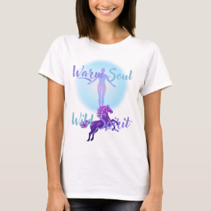 T-shirt met warme ziel en wilde geest