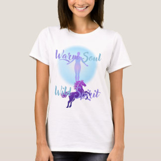 T-shirt met warme ziel en wilde geest