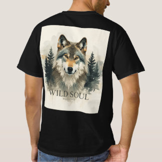 T-shirt met watercolor bos kunst van wilde ziel wo