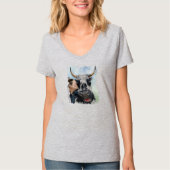 T-shirt met waterverf en boodschap (Voorkant)