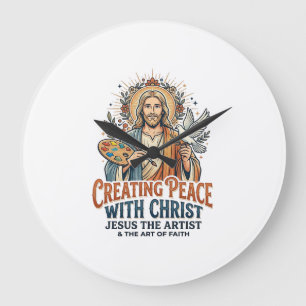 T-shirt met waterverf Jezus hobby inspirerend gelo Grote Klok