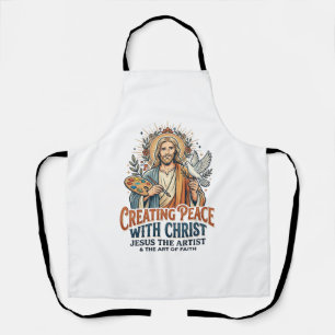 T-shirt met waterverf Jezus hobby inspirerend gelo Schort
