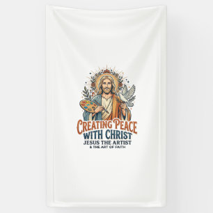 T-shirt met waterverf Jezus hobby inspirerend gelo Spandoek