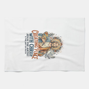 T-shirt met waterverf Jezus hobby inspirerend gelo Theedoek