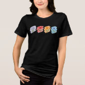 T-shirt met waterverf wilde bloemen (Voorkant)