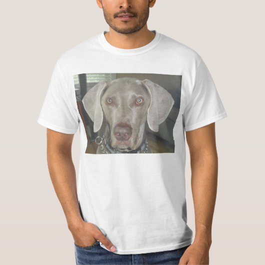 T-shirt met weimaraner (Voorkant)