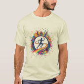 T-shirt met wereld hardloop thema (Voorkant)
