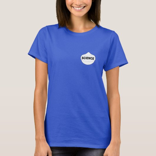 T-shirt met wetenschapsmasker (Voorkant)