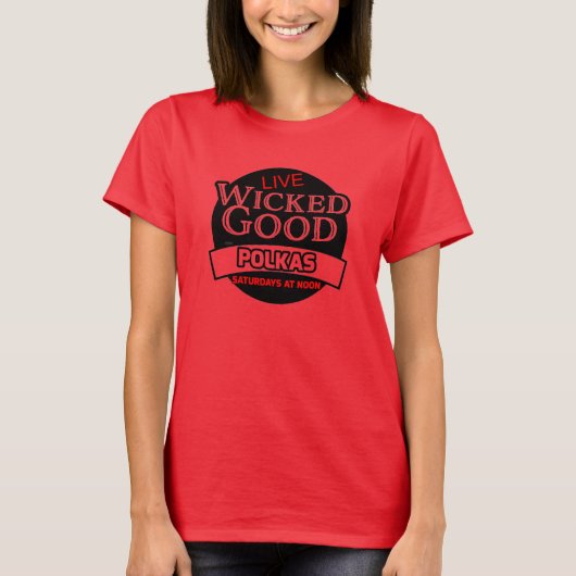 T-Shirt met Wicked Good Polka's (Voorkant)