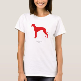 T-shirt met wieltjes (rood silhouet)