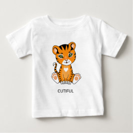 T-shirt met wilde baby tijger animatie