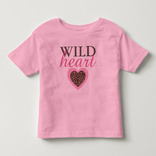 T-shirt met wilde luipaard en roze voor kinderen