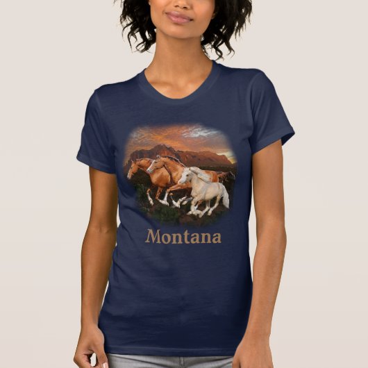 T-shirt met wilde paarden (Voorkant)