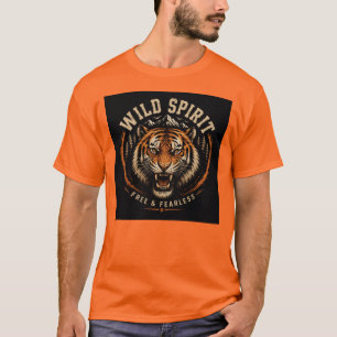 T-shirt met wilde tijger grafische afbeelding