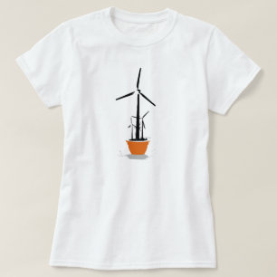 T-shirt met windenergie / T-shirt met aardedag
