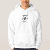 T-shirt met wit bedrijfslogo en QR-code (Voorkant)