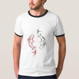 T-shirt met wit visontwerp