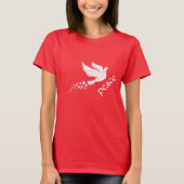 T-shirt met witte dove sneeuwvlokken (Voorkant)