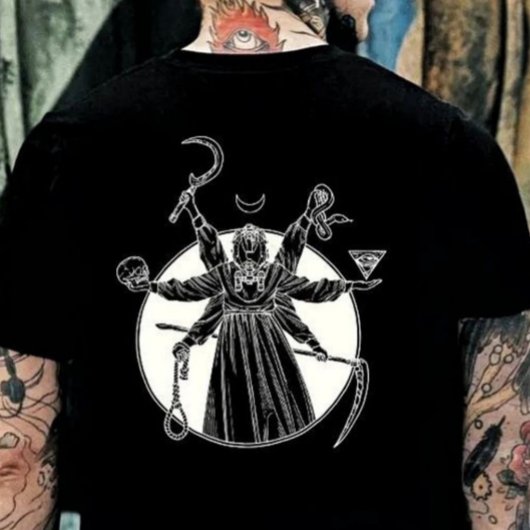 T-shirt met witte fosfor unisex