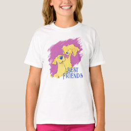 T-shirt met witte grafische afbeelding van honden 