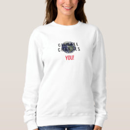T-shirt met witte mouwen en bericht over klimaatve
