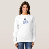 T-shirt met witte mouwen en bericht over klimaatve (Voorkant volledig)