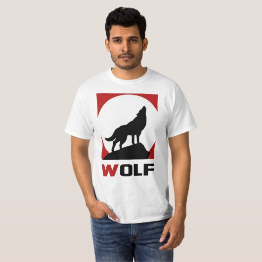 T-shirt met WOLF (Voorkant volledig)