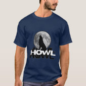 T-shirt met wolf huil thema (Voorkant)