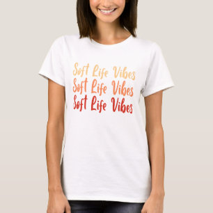 T-shirt met zachte levensvibes – Minimalistische e