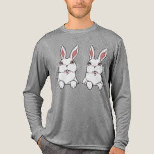 T-shirt met zakkonijn Paashaas T-shirts voor tweel