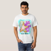 T-shirt met zeepaardje zeester Vrienden (Voorkant volledig)