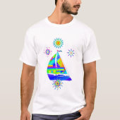 T-shirt met zeilboot (Voorkant)