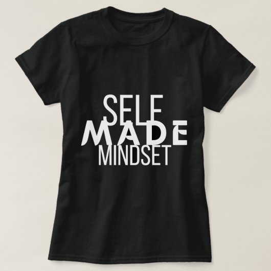T-shirt met 'zelfmodus'-mentaliteit (Design voorkant)