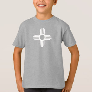 T-shirt met Zia-zonne-symbool van New Mexico