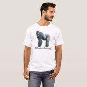 T-shirt met zilverrug Gorilla (Voorkant volledig)