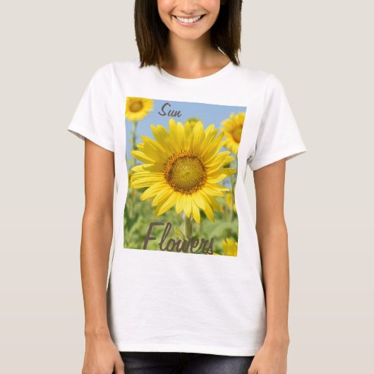 T shirt met zonnebloemen (Voorkant)