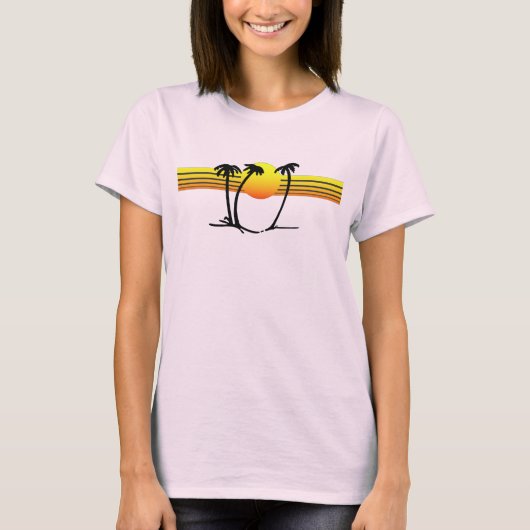 T-shirt met zonsondergang (Voorkant)