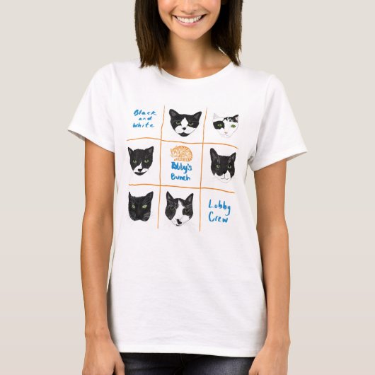 T-shirt met zwarte en witte lobby (Voorkant)