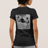 T-shirt met zwarte en witte roze (Achterkant)
