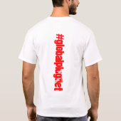 t-shirt met zwarte globalplugnet 8Ball Afbeelding  (Achterkant)
