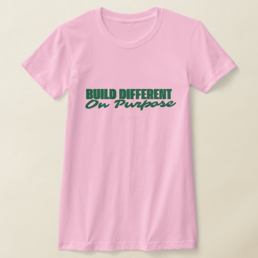 T-shirt met zwarte waardering, doelbewust anders g (Laagn)
