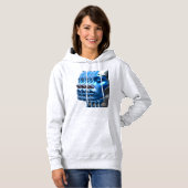 T-Shirt Metallic Blue Multi Face Illusion Art Hood (Voorkant volledig)