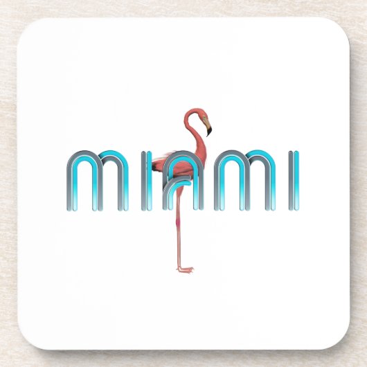 T-SHIRT Miami Bier Onderzetter (Voorkant)