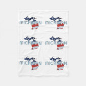 T-SHIRT Michigan Fleece Deken (Voorkant)
