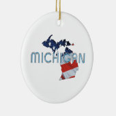 T-SHIRT Michigan Patriot Keramisch Ornament (Rechts)